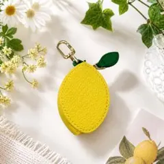 コインケース キーホルダー バッグ レモン フルーツ イエロー 黄色