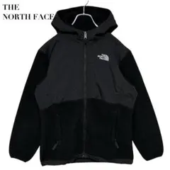 ノースフェイス デナリジャケット フリース レディースM相当 フード付 刺繍 黒