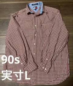 90s TOMMY HILFIGER 長袖 チェックシャツ 1999年