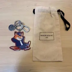 MAISON KITSUNE Dressed Fox キーホルダー ワインカラー