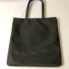 ★新品★   アニエスベー　BLACK  ナイロン  ロゴ  トートバッグ