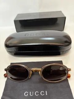 GUCCI サングラス ブラック ゴールド ハートモチーフ - メルカリ