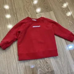 ミキハウス 赤 ロゴ　スウェット　トレーナー 80