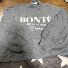 BONTÉ グレー プリントセーター L