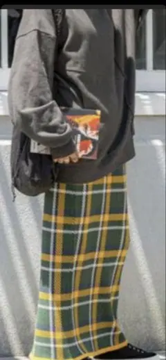 大人気make staffアイテム チェックニットスカート 完売カラー