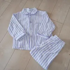 パジャマ　ネル起毛　綿100%　100㎝ パープル
