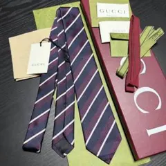 新品✨箱袋付❗️GUCCI グッチ ネクタイ メンズ シルク イタリア 蜂 