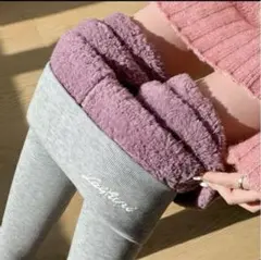 レギンス　裏起毛　防寒　もこもこ　レディース　スパッツ　タイツ　グレー　極暖