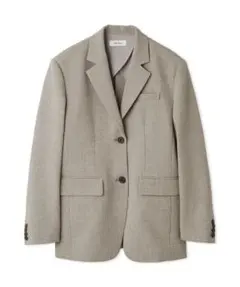 ミラオーウェン ドライタッチワイドショルダージャケット グレー