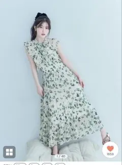 スナイデル　Sustainableフリルワンピース