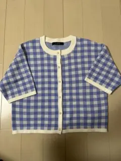 Wcloset チェック　ニット　カーディガンのサムネイル