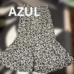 AZULヒョウ柄 フレアスカート 155/66A