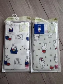 【新品】ユニクロ　ボディスーツ(半袖)miffy ミッフィ　ロンパース90㎝2枚