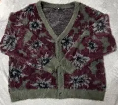 【山田涼介着用モデル(色違い)】HARE シャギーニット モヘアカーディガン