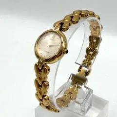 新品電池交換済み　SEIKO エクセリーヌ　ブレスウォッチ　ダイヤ　ゴールド