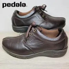 asics ペダラ pedala レザースニーカー 本革 焦茶 24.5のサムネイル