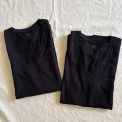 [未使用品] ユニクロ ヒートテックコットンVネックT 極暖 半袖 XS 2枚