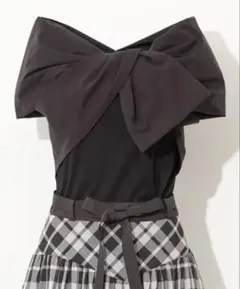 M'S GRACY リボンフォルムカットソー ブラックのサムネイル