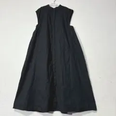 ZARA バンドカラー ロングワンピ ノースリーブ Aライン Y2K ミニマル