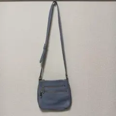 コールハーン ライトブルー レザー ショルダーバッグ