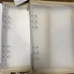 DAISO ダイソー 6リングファイル A5 ジッパー付 ベージュ 2点セット