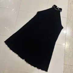 ZARA ザラ　ネックホルダー　チュニックワンピース　ノースリーブ　黒　未使用品のサムネイル