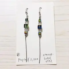 スクエア✖️5のスワロフスキーピアス（割引）