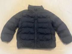 ユニクロ　紺 中綿コート 取り外し可能フード付き 110