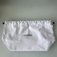 新品未使用★CHANEL シャネル★ノベルティ巾着袋ポーチ白