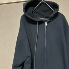 裏起毛　パーカー　プルオーバー　ジップアップ　フルーツオブザルーム　無地　黒