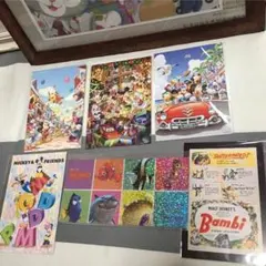 未使用★ディズニーストアの絵葉書&シールセット★6枚セット★