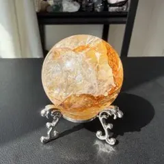 天然石マニカランのスフィア　丸玉　置物NO.030608