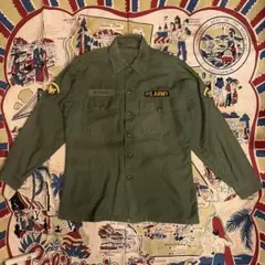 60s 米軍実物 OG-107 ユーティリティシャツ ミリタリーシャツ