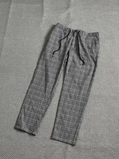 美品 TAKEO KIKUCHI グレーチェック イージー スラックス Mのサムネイル