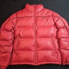 ASICS レッド 肉厚 ダウンジャケット ストリート 美品 即日発送