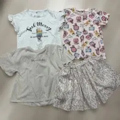 【おまとめ120】女の子 トップス スカート 4点セット　Aurora moonのサムネイル
