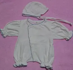 ❤monbebe❤アイレット生地♡ロンパース&ボンネット♡newborn