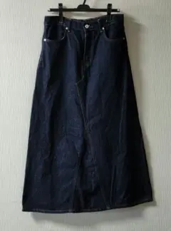 無印良品　カポック混　デニムスカート ロング　Ａライン