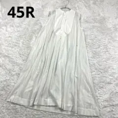 45R リネン混 レース 膝丈 ノースリーブ ワンピース FREE SIZEのサムネイル