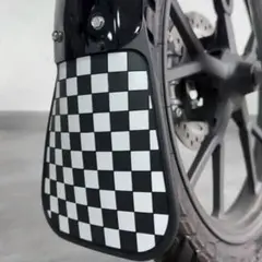 バイク用 フェンダーフラップ CC110 クロスカブ チェッカー柄 泥除けのサムネイル