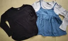 ELFINDOLL レイヤード長袖カットソー 130☆2枚セット