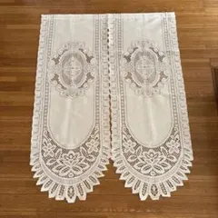 レースカーテン 花柄デザイン　カフェカーテン