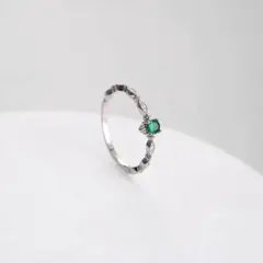 ★silver925 에메랄드 스톤 실버 925 링