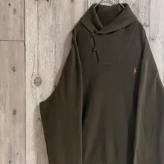 90s ポロバイ　ラルフローレン プルオーバー　ショールカラーハーフボタン