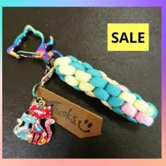⑭SALEチャーム　パラコードキーホルダー　オモシロチャーム　猫　キャット　ネコ