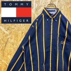 たくちゃん様専用 トミーヒルフィガー 刺繍ロゴ 人気 00s ストライプシャツ