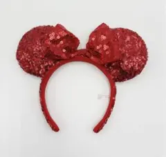 【美品】ディズニー　カチューシャ　ミニー　スパンコール