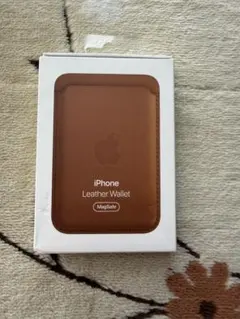 純正品 iPhone Leather Wallet Saddle Brown