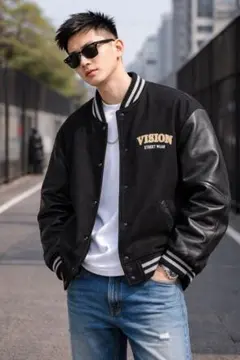 VISION STREET WEAR スタジャン LL ブラック