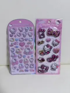 『正規品』キティ ヒョウ柄 コットンパフィー スパンコールパーティー2点セット